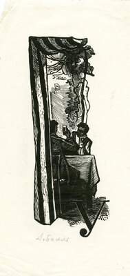 Билль Александра Феликсовна. Лот из трех эскизов обложки и 12 буквиц к книге М. Горького «Сказки об Италии»